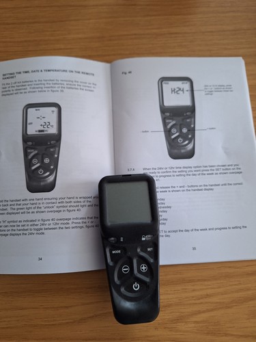 Gas fire remote - control, lcd