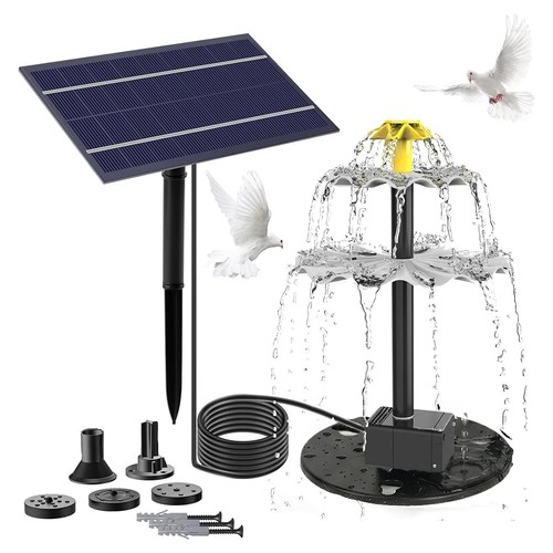 Solar fountain pump with - fountain,