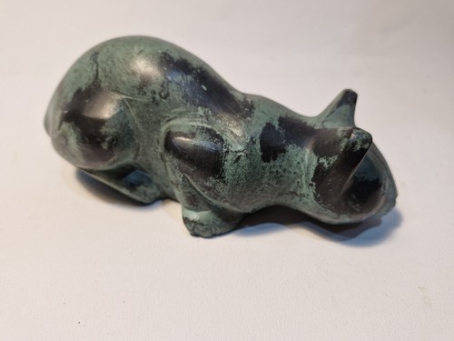 Bronze cat figure - bronze,