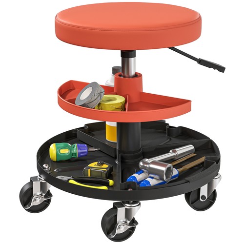Homcom rolling mechanic stool - rolling,