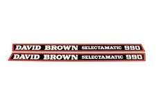 BONNET BADGE, DECAL TYPE (ADHESIVE); DAVID BROWN 990 SELECTAMATIC TRACTOR