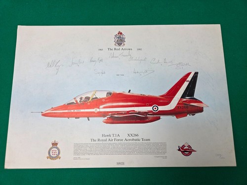 Signed 1992 red arrows - signed,