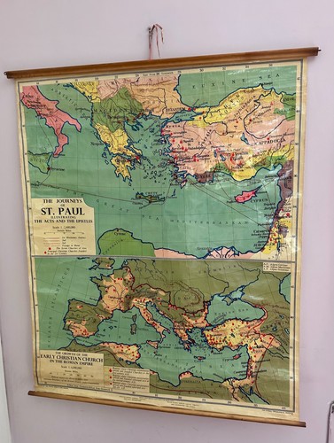 Vintage school wall map - vintage,