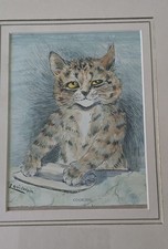 Oak Framed LOUIS WAIN 'COOK' Print