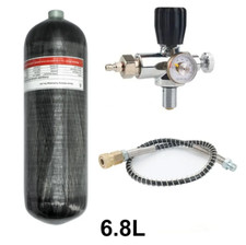 6.8L Carbon Fiber Cylinder HPA Tank Fill Station Regulator Scuba Diving 4500PSI