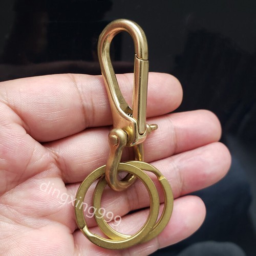Brass key chain ring - key, snap