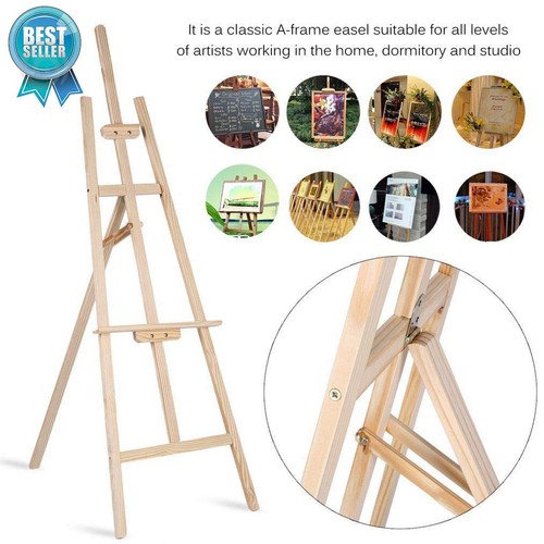 Painting holder pine wood - holder,pine, tall