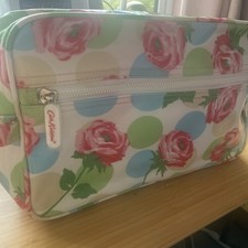 Cath Kidston floral toiletry bag with polka dots