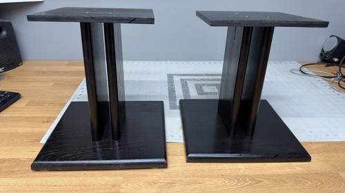 Pair angled wood speaker - angled,
