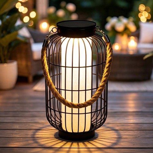 Elegant large solar lantern - solar,