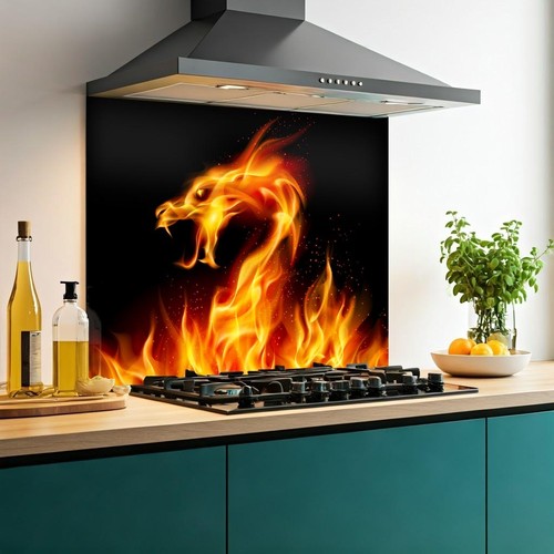 Printed glass kitchen - glass,