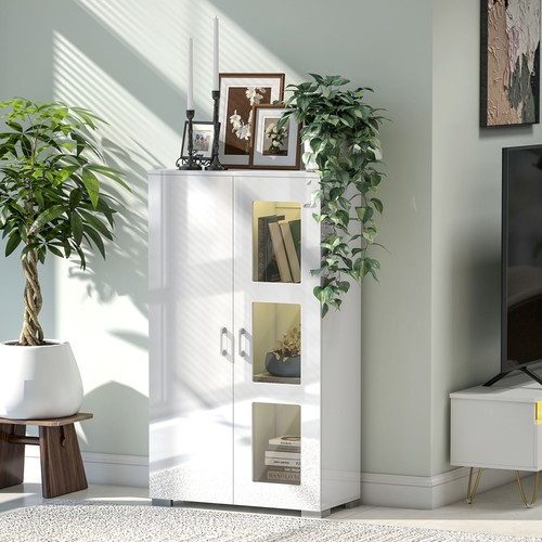 Homcom display cabinet with - display,
