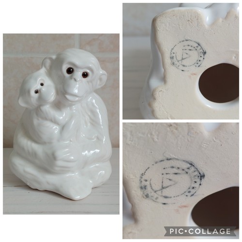 Monkey with baby figurine - baby,