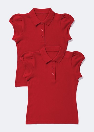 Girls pack red school polo - girls, 2