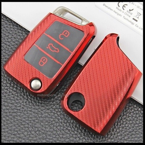 Carbon fiber red key - key, cover
