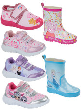 KIDS GIRLS CHARACTER FROZEN PEPPA PIG LOL TRAINERS SLIPPERS WELLINGTONS WELLIES
