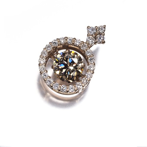 Brown clear diamond - brown,