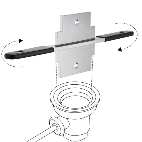 Waste drain removal tool for - waste,