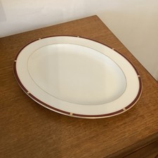 Royal Doulton Oval Platter/Serving Dish /Red Band / Gold /Lexington/Dinner Table