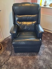 HSL blue leather recliner