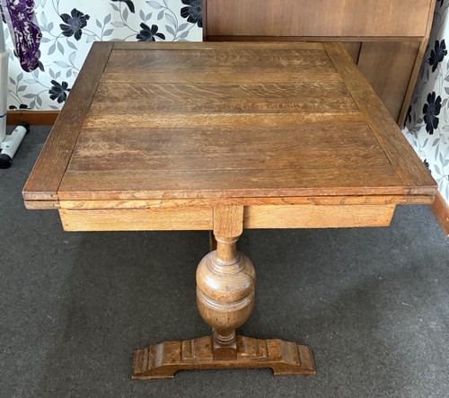 Antique draw leaf dining table - dining,