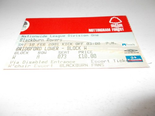 Ticket nottingham forest - ticket, v