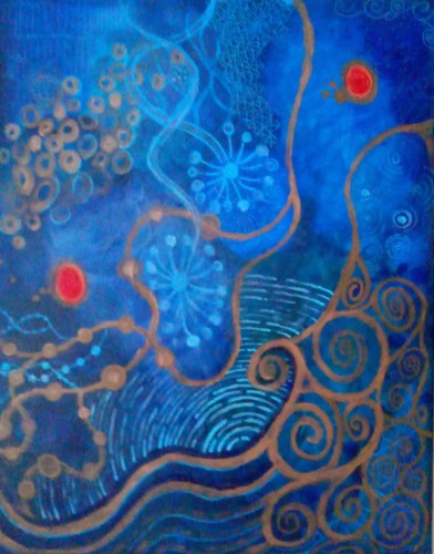 Original abstract acrylic art - original,