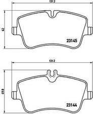 Brembo P50046 Front Brake Pad Set For Mercedes C Class (W203), CLK (C209)