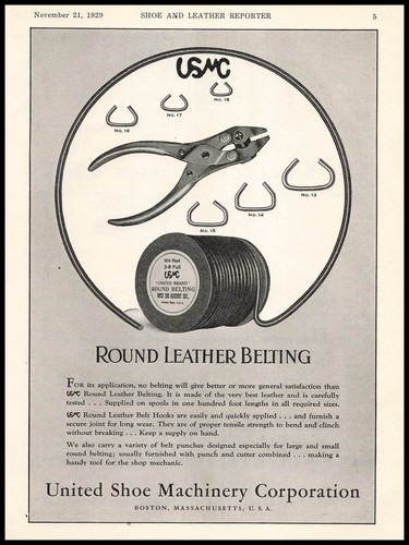 1929 united shoe machinery - united,
