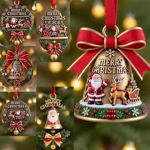 Christmas santa bells - 6x,