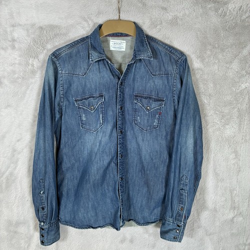Replay pearl snap denim - snap,