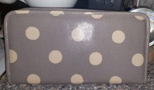 Cath Kidston zip wallet/purse with a button spot pattern.