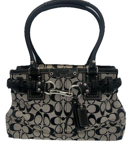 Coach leather handbag canvas - coach,