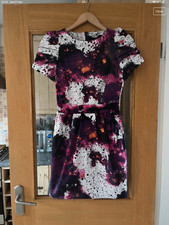Next runway ladies purple patterned short sleeved dress size 6