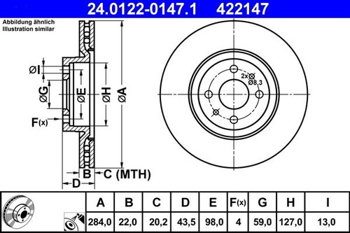 Brake discs alfa romeo 155 - brake,