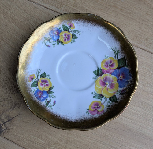 Vintage queen anne pansies - vintage,