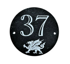 Engraved Round Slate House