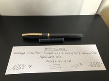 Vintage Sheaffer Imperial 1 Grey GT Fountain Pen With Cartridge