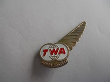 TWA ,Trans World Airline,junior hostess,wing,metal pin Badge