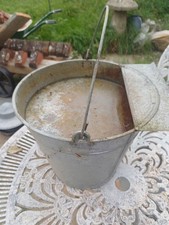 Used Galvanised Bucket Type Poultry Waterer 26 Cm Tall