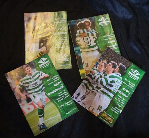 Celtic home away programmes - 4x, home/away