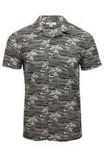 Xact Mens Cuban Collar Hawaiian Shirt - Short Sleeved