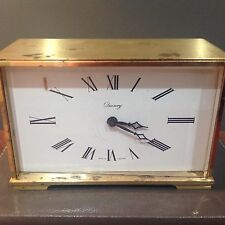 Glass Carriage Clock QUINCY Vintage Gilt Brass Bevelled For Spares Or Repair