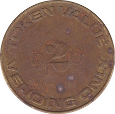 12 x 2p Tokens Vending Gaming Cigarette Jukebox Machine 25mm 6.5g Coins