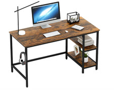 Oak & Tea Home Office Desk, Computer Desk with Storage, 120x60cm 46-1-531