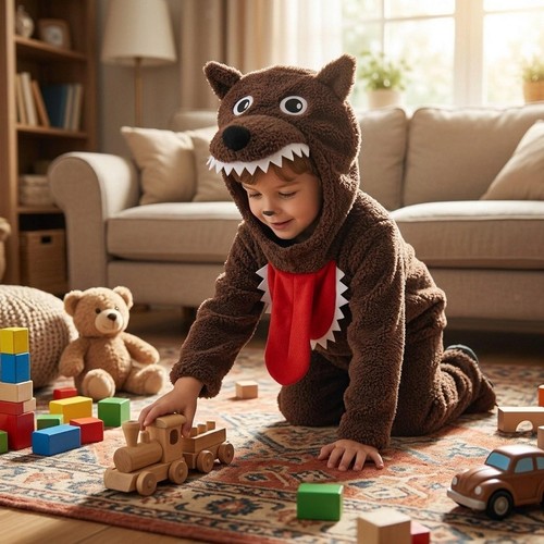 Halloween brown wolf costume - brown,