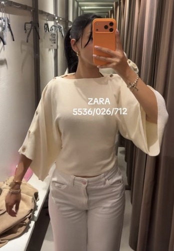 Bnwt zara white jumper - zara, with