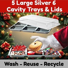 5 Large Silver Base 6 Cavity