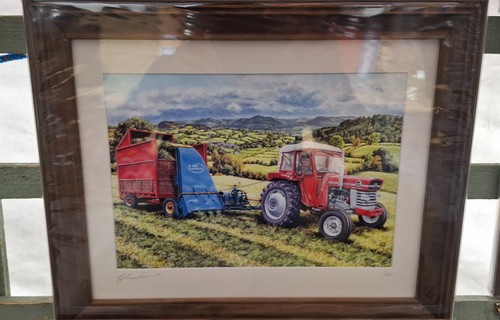 Framed picture print massey - a4,
