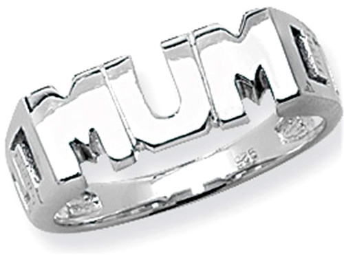 Silver mum ring size 925 - silver,